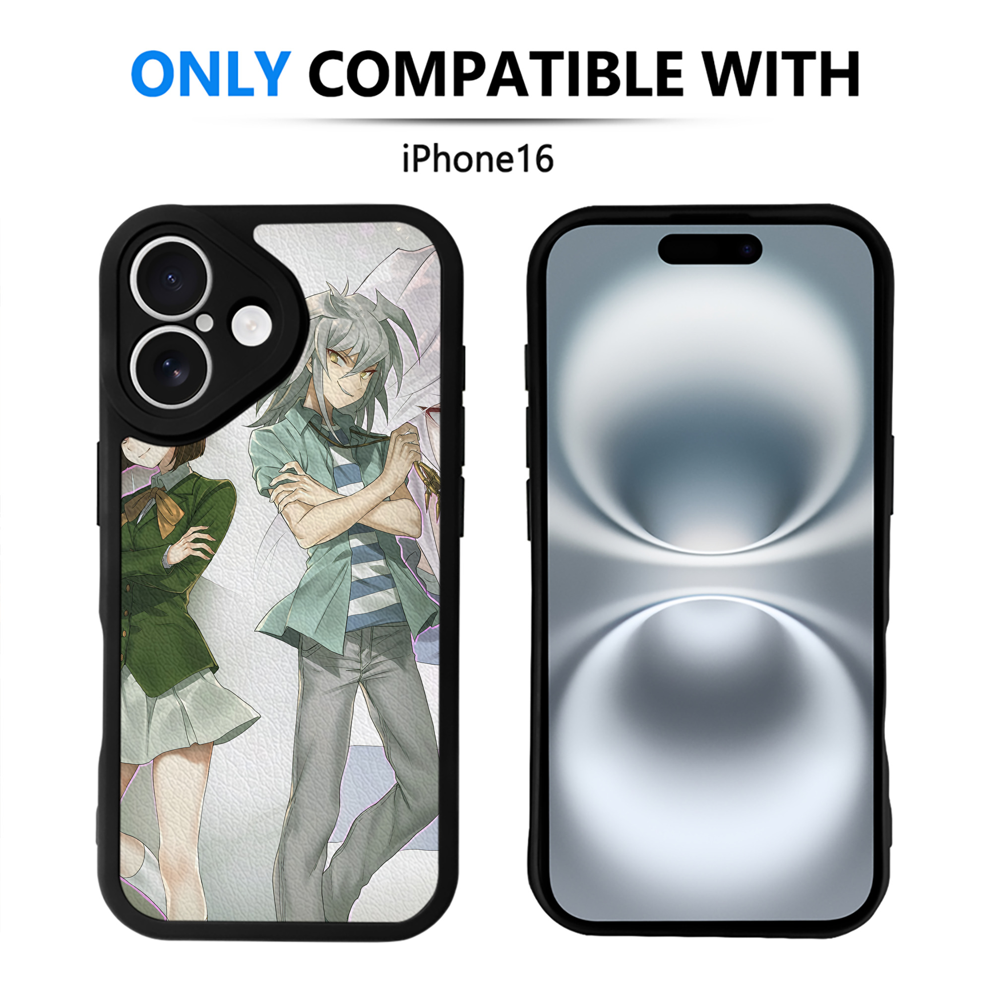 （画像用） 遊☆戯☆王 Yu-Gi-Oh! 【iPhone 16シリーズ対応】シリコンスマホケース（レザー調） 材質：シリコン